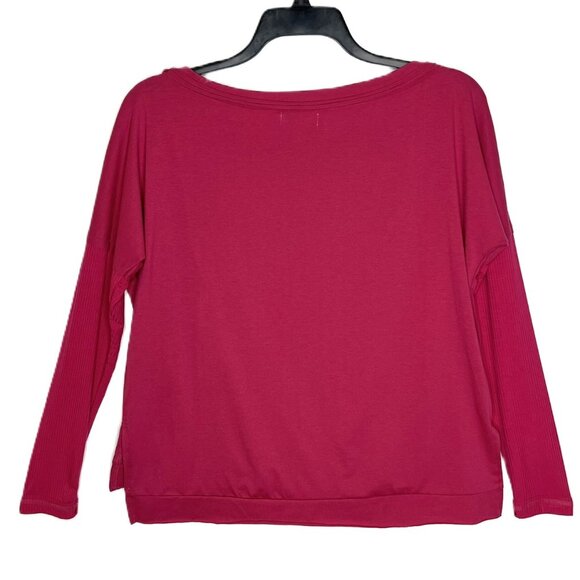 Ashlee by Amaryllis Fuchsia Womens Top Long Sleeve, Size x-small, Relaxed Fit - Picture 2 of 11